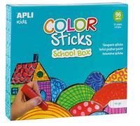APLI Kids 14850 - Color Sticks - Témperas sólidas colores surtidos - MAXI formato de 12 colores x 8 unidades - 96 Unidades