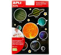 APLI Kids 15174 - Bolsa de gomets, 12 hojas, Sistema solar