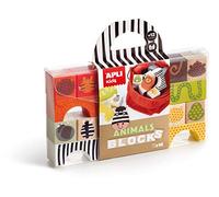 APLI Kids 15186 Bloques de Madera Color marrón, Animales, color/modelo surtido