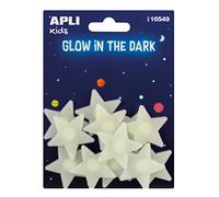 APLI Kids 16549 - Bolsa de pegatinas luminiscentes, estrellas pequeñas