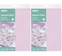 APLI Kids 17116 - Tela adhesiva tonos rosa 4 hojas, Única (Paquete de 2)