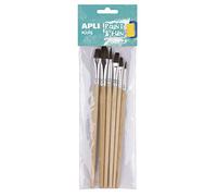 APLI Kids 17463 - Pinceles de madera 6 unidades de medidas surtidas