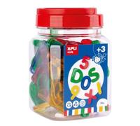APLI Kids 17493 - Letras y números transparentes de colores 36 u. - Actividad educativa
