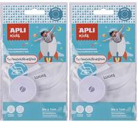 APLI Kids 17795 - Cinta termoadhesiva 3 m - Adecuado para identificar ropa infantil o escolar, Color Blanco, 1 unidad (Paquete de 2)