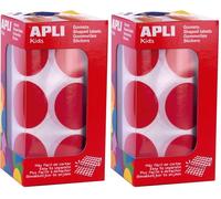 APLI Kids 17863 - Gomets Rojos Redondos Gigantes XL diam 33mm (Paquete de 2)