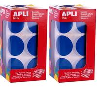 APLI Kids 17864 - Gomets Azules Redondos Gigantes XL diam 33mm (Paquete de 2)