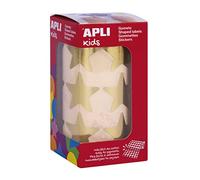 APLI Kids 17866 - Rollo gomets con forma de estrellas metalizadas de 33 mm, de color oro