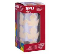 APLI Kids 17867 - Rollo de gomets con forma de estrellas, de 33 mm, metalizados plata