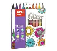 APLI Kids 18218 - Rotuladores Glitter , 10 Colores Purpurina