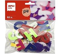 APLI Kids 18243 - Formas fieltro númeroletras adhesivos 52 u.