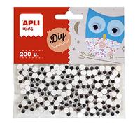 APLI Kids 18251- Bolsa ojos móviles negros ADH.RED.6MM 200 uds