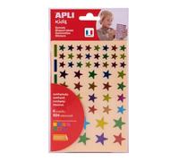 APLI Kids 18396 -Bolsa gomets estrellas multicolor metalizadas permanentes 6 hojas