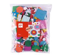 APLI Kids 18750 - Bolsa con 500 Formas geometricas de goma EVA adhesiva, colores surtidos, material manualidades