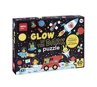APLI Kids 18813 - Puzle Fluorescente Glow in The Dark - Modelo Espacio - Efecto neón, Brilla en la Oscuridad - Rompecabezas de 60 Piezas