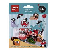 APLI Kids 18877 - Stickers Piratas - Pegatinas temáticas de goma EVA, 24 u.