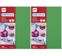 APLI Kids 18883 - Goma EVA Multicolor Gruesa de 5 mm - Rojo, Amarillo, Verde y Azul - Medida A4, 4 Hojas (Paquete de 2)