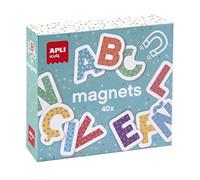 APLI Kids 18884 - Juego de abecedario magnético de madera ABC - Letras magnéticas recomendadas para mayores de 3 años