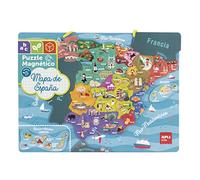 APLI Kids 18893 - Puzle magnético mapa de España - Juego de 50 imanes para aprender la geografía de España - Para niños a partir de 5 años