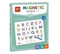 APLI Kids 19263 - Pizarra educativa magnética - Letras ABC - Aprende a escribir el abecedario, incluye lápiz imantado