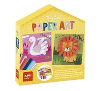 APLI 19362 - My first Paper art - Juego DIY de animales para completar con tiras de papel