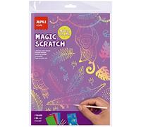 Apli kids 19406-8 láminas magic scratch de colores para rascar
