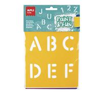 APLI Kids 19407 - Plantillas para dibujar, de letras mayúsculas y números
