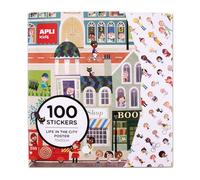 APLI Kids 19430 - Juego de Stickers con Póster Gigante y Pegatinas sobre temática de la Ciudad