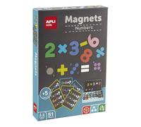 APLI Kids 19444 - Magnets Números_ Juego de números magnético con Tablero y fichas para introducirse al Mundo de Las mátemáticas Imanes educativos Infantiles para niños a Partir de 5 años