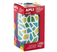 Apli kids 19505 - rollo de gomets con formas de mosaicos; colores azul