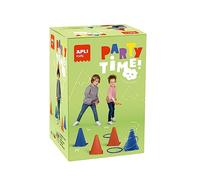 APLI Kids 19563 - Juego Lanzamiento de Anillas con 6 Conos, Ideal para Jugar al Aire Libre y para Fiestas de cumpleaños