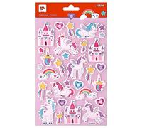 APLI Kids 19598 - Pegatinas Maxi Unicornios, 1 hoja con 32 stickers de adhesivo permanente. Ideales para Scrapbooking, decoración o DIY