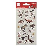 APLI Kids 19805 - Pegatinas Dinosaurios realistas, 1hoja con 21 stickers con relieve, Ideales para Scrapbooking, decoración o DIY