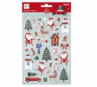 APLI Kids 19813 - Pegatinas Navideñas (temática Ski Navidad), 33 stickers de adhesivo permanente con acabado plateado. Ideales para Scrapbooking, DIY o decorar regalos, tarjetas …