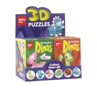 APLI Kids 20033 - Puzles 3D de Dinosaurios para Niños, Juego Educativo y Creativo