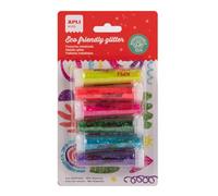 APLI Kids 20070 - Purpurina flúor biodegradable, ideal para disfraces y manualidades - 6 botes
