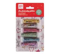 APLI Kids 20072 - Purpurina holográfica biodegradable, ideal para disfraces y manualidades - 6 botes