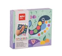 APLI Kids 20075 - Juego de gomets para completar Las Ilustraciones- Pegatinas Multicolor geométricas con fichas en Caja de cartón -Modelo Oceano