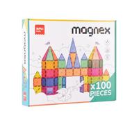 APLI Kids 20138 - Magnex, Juego de Construcción Magnético 3D, 100 Piezas | A partir de 3 años, Piezas geométricas de colores, Instrucciones con ejemplos, Juguete educativo STEAM