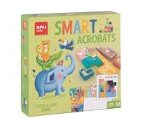 APLI Kids 20174 - Juego de Lógica y Rompecabezas Smart Acrobats | Incluye 24 Retos, 3 Niveles Distintos y 25 Piezas de Madera, +4 Años