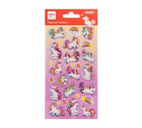 APLI Kids 20207 - Pegatinas Unicornios puffy; 1 hoja con stickers de adhesivo permanente. Ideales para Scrapbooking, decoración o DIY