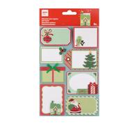 APLI Kids 20226 - Etiquetas regalo Navidad, modelo Arbolito- Pegatinas para identificar y decorar los regalos, 1 hoja de adhesivos