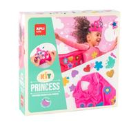 APLI Kids 20350 - Disfraz Princesa Niña 3 Años - Kit Manualidades DIY con Capa y Tiara - Juego Creativo Goma EVA para Carnaval o Fiesta Infantil