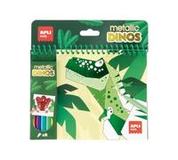 APLI Kids 20575 - Bloc para colorear dinos metalizados con rotuladores incluidos