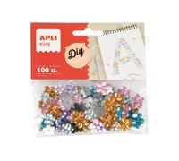 APLI Kids 20603 - Diamantes flor acrílicos para manualidades 100 uds