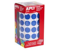 APLI Kids 4856 - Gomets autoadhesivos circulares 15 mm azul en rollo con 2832 pegatinas
