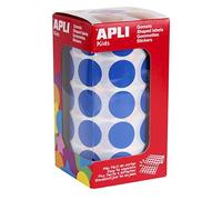 APLI Kids 4860 - Gomets autoadhesivos circulares 20mm azul en rollo, pegatinas azules