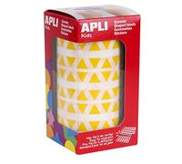 APLI Kids 4863 - Rollo de gomets triangulares 10,5 mm, color amarillo