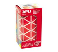 APLI – Gomets autoadhesivos Kids 4869 triangulares 21x21x21 mm rojo en rollo