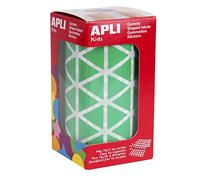 APLI Kids 4870 - Gomets autoadhesivos triangulares 21x21x21 mm verde en rollo