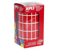 APLI Kids 4885 - Rollo de gomets rectangulares 20 x 10 mm, color rojo